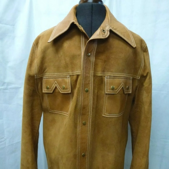 Suede & Leather reversible jacket with pockets on - Picture 2 of 5